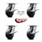 Service Caster 6 Inch Polyolefin Caster Set with Ball Bearing 4 Brake and 2 Swivel Lock SCC SCC-35S620-POB-SLB-BSL-2-SLB-2 - alternate 7